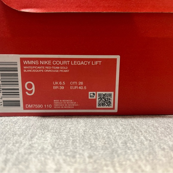 Nike Court Legacy Lift White Gold Red Causal Women Shoe Size 9 DM7590-110 - Picture 11 of 11